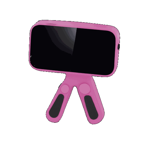 AI generated 3D model of a pink tablet with handles